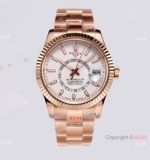 Replica Rolex Sky-Dweller 42mm AI Factory Rose Gold Swiss 9001 Watch